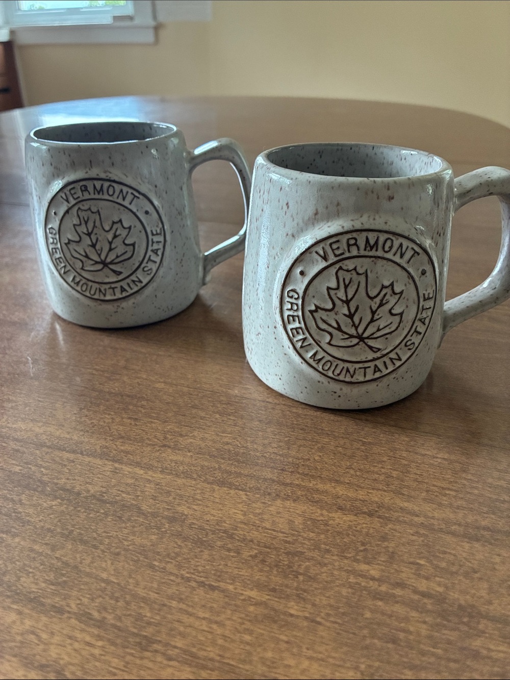 Vermont Green Mountain State Speckled Ceramic Mug - Grey (Set of 2)